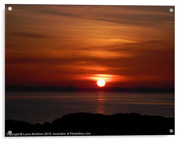 East Neuk Sunset Acrylic by Laura McGlinn Photog