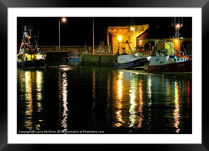 Harbour Lights Framed Mounted Print by Laura McGlinn Photog