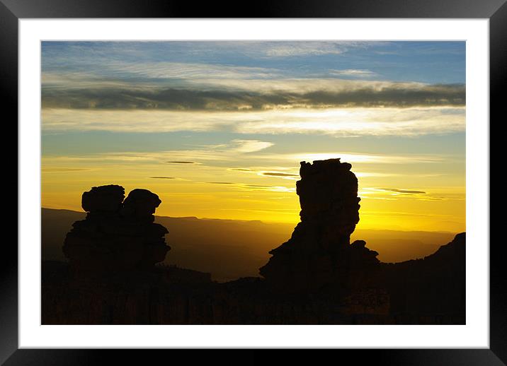 Early morning, Bryce Canyon Framed Mounted Print by Claudio Del Luongo