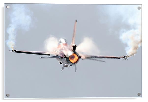 F-16 afterburner pass Acrylic by Rachel & Martin Pics