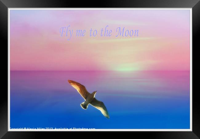 Fly me to the moon Framed Print by Alexia Miles