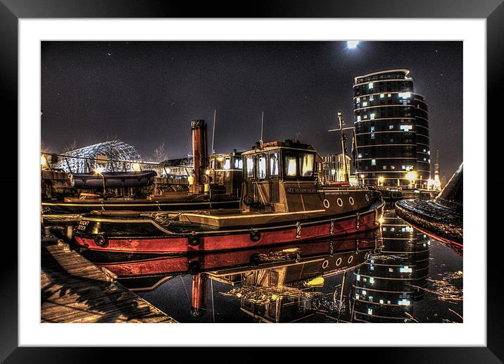 Little Red Boat Framed Mounted Print by jim wardle-young