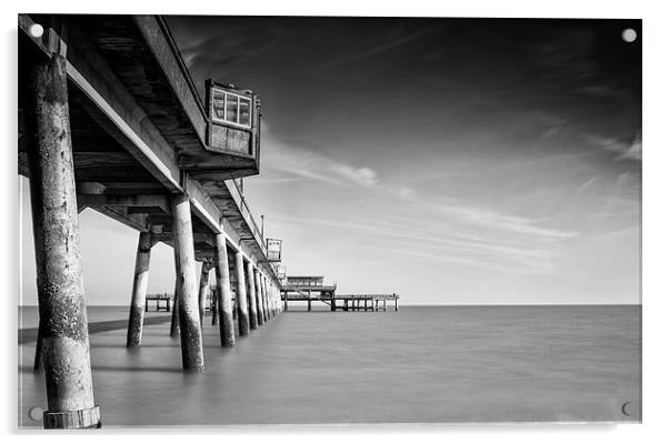 Deal Pier - B&W Acrylic by Ian Hufton