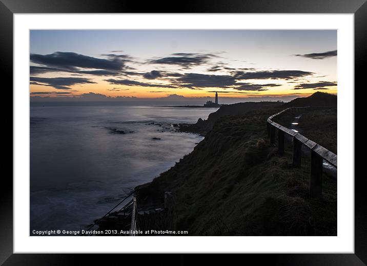 Path to the Lighthouse Framed Mounted Print by George Davidson