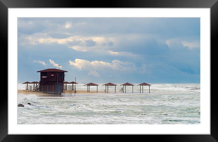 The beach is closed! Framed Mounted Print by Michael Goyberg