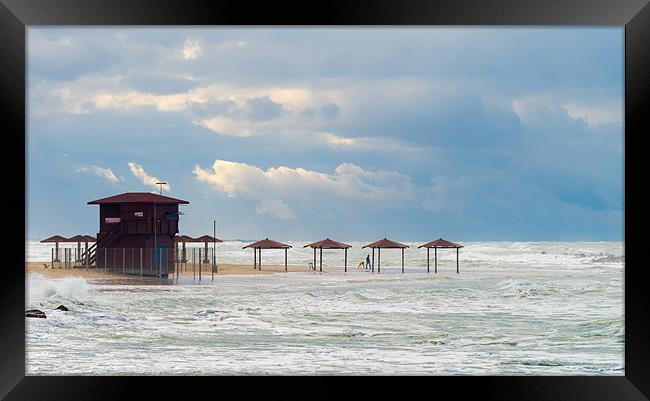 The beach is closed! Framed Print by Michael Goyberg