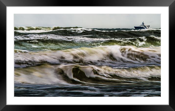 Sea Waves Framed Mounted Print by Michael Goyberg