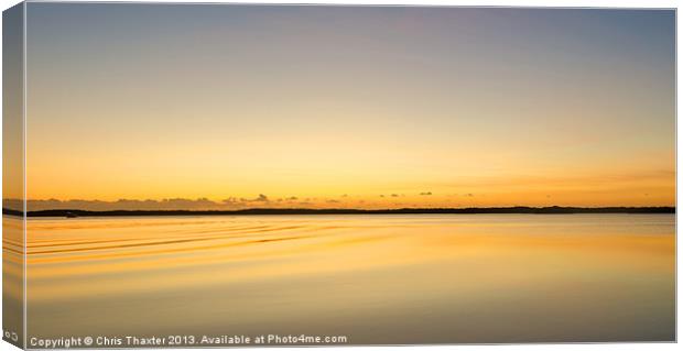 Serene Sunrise over Key Largo Sound Canvas Print by Chris Thaxter