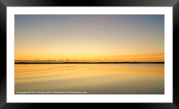 Serene Sunrise over Key Largo Sound Framed Mounted Print by Chris Thaxter