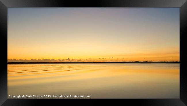 Serene Sunrise over Key Largo Sound Framed Print by Chris Thaxter