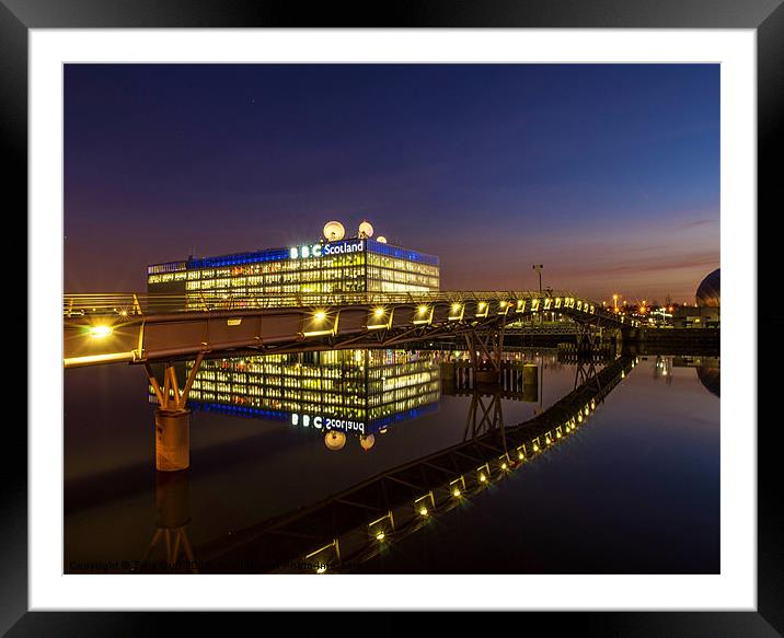 Glasgow Reflections On the River Clyde Framed Mounted Print by Tylie Duff Photo Art