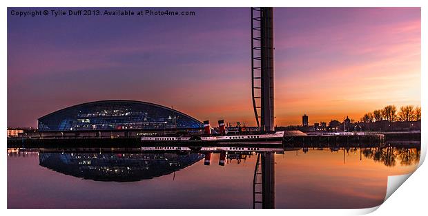 PS Waverley at the Glasgow Science Centre Print by Tylie Duff Photo Art