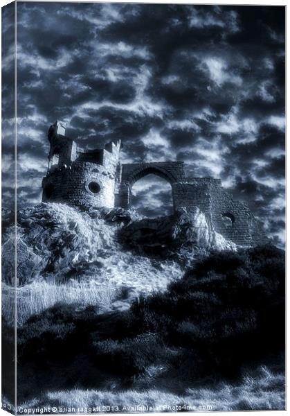 Stormy Castle Canvas Print by Brian  Raggatt