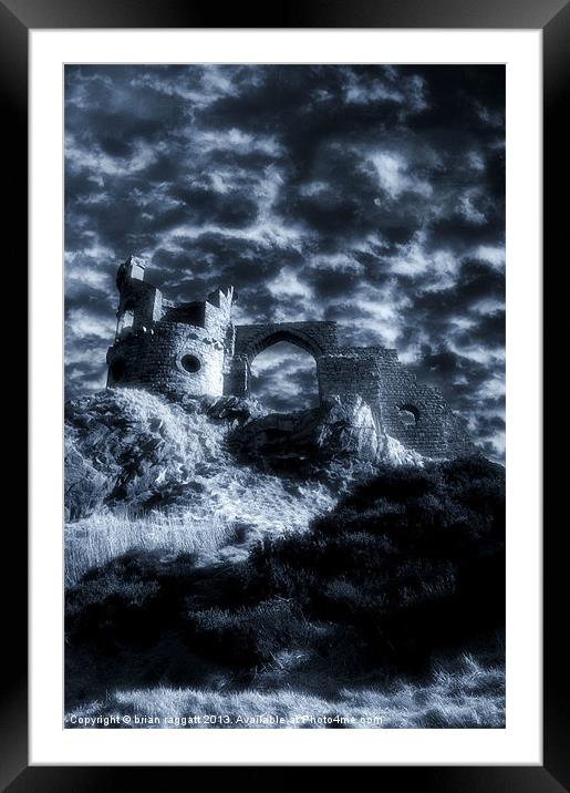 Stormy Castle Framed Mounted Print by Brian  Raggatt