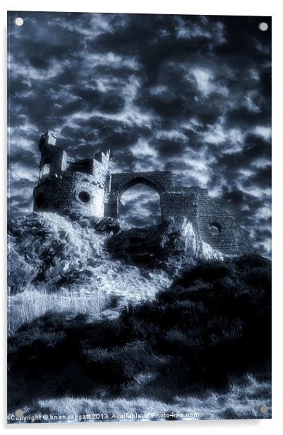 Stormy Castle Acrylic by Brian  Raggatt