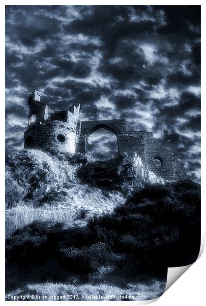Stormy Castle Print by Brian  Raggatt
