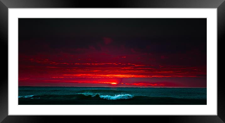 Crimson sunset Framed Mounted Print by Michael Goyberg
