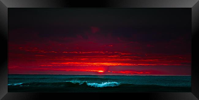 Crimson sunset Framed Print by Michael Goyberg