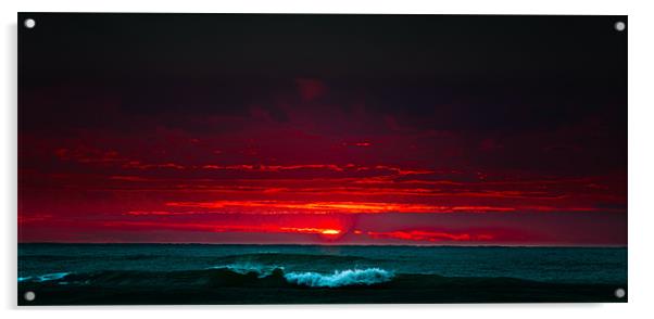 Crimson sunset Acrylic by Michael Goyberg