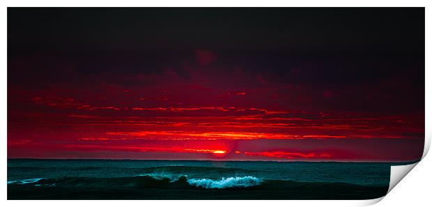 Crimson sunset Print by Michael Goyberg