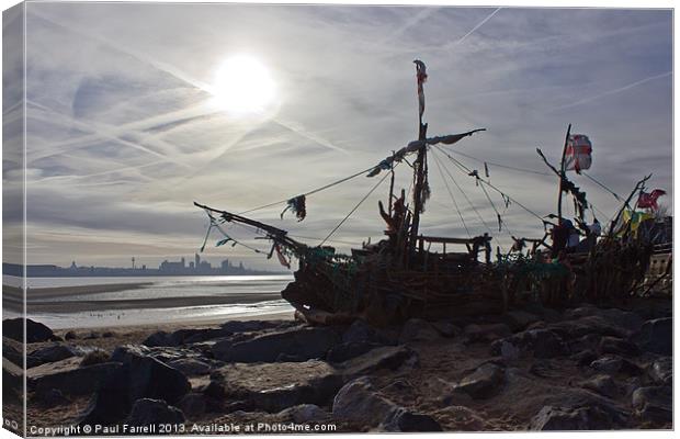 New Brightons Black Pearl pirate ship Canvas Print by Paul Farrell Photography