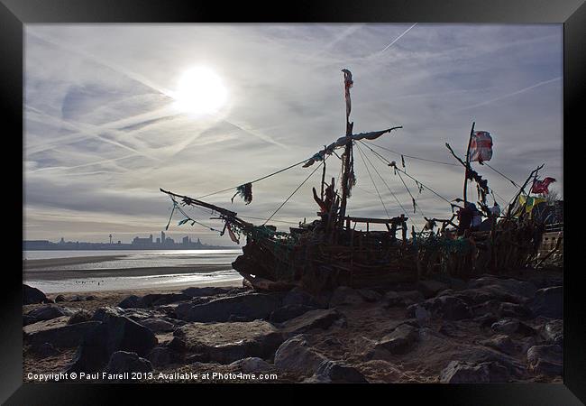 New Brightons Black Pearl pirate ship Framed Print by Paul Farrell Photography