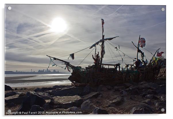 New Brightons Black Pearl pirate ship Acrylic by Paul Farrell Photography