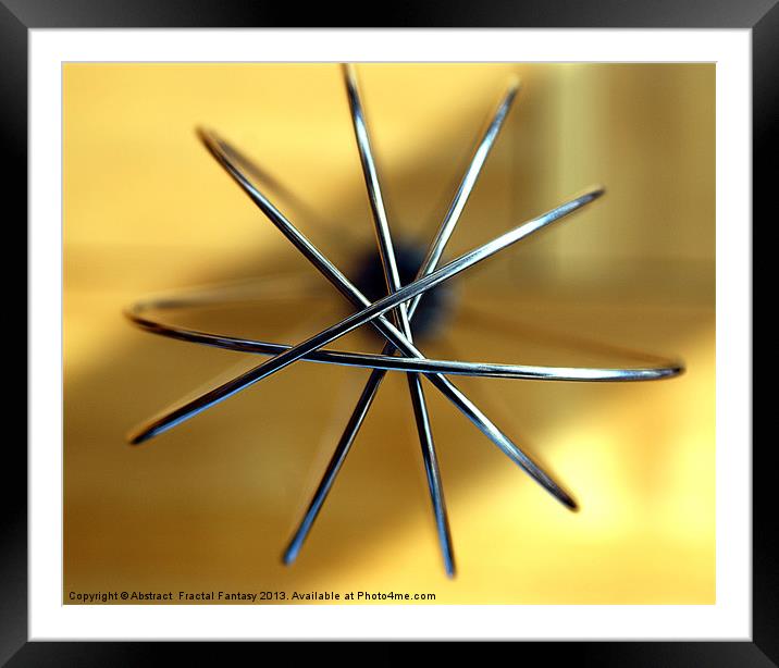 Abstract Whisk Framed Mounted Print by Abstract  Fractal Fantasy