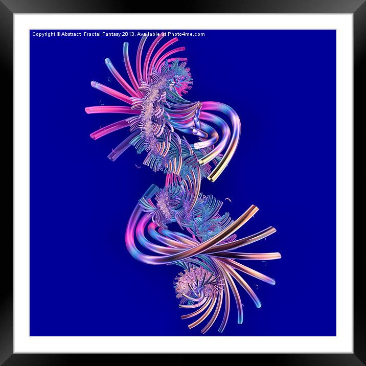 Tubes Framed Mounted Print by Abstract  Fractal Fantasy