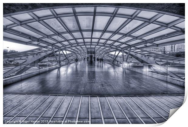 Oriente Station B&W Print by Wight Landscapes