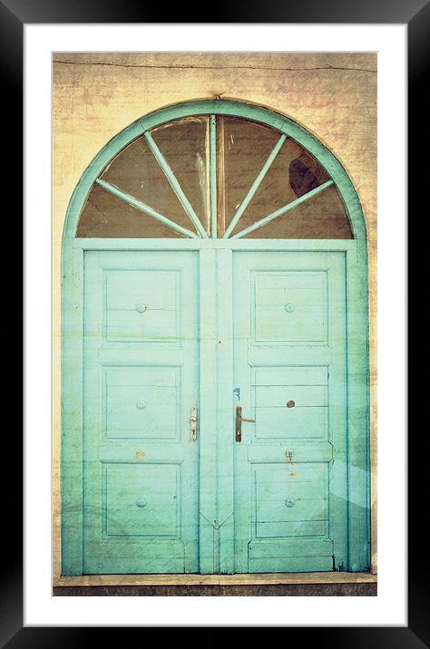 Vintage door Framed Mounted Print by Michael Marker