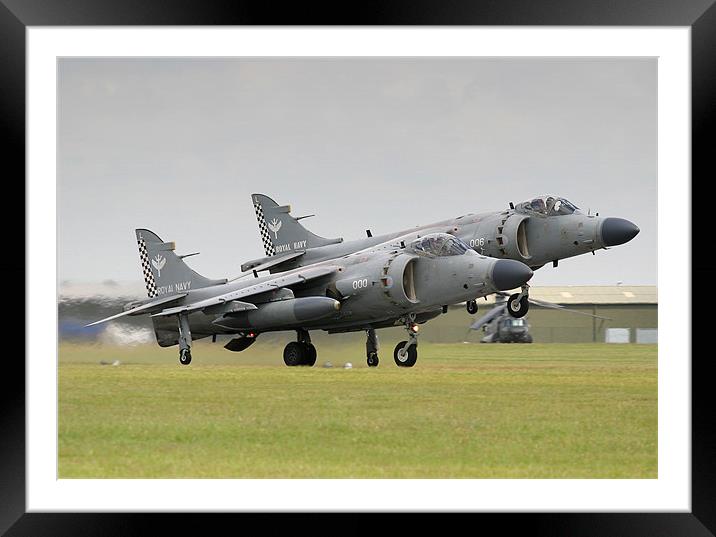 Sea Harriers formation take-off  Framed Mounted Print by colin hollywood