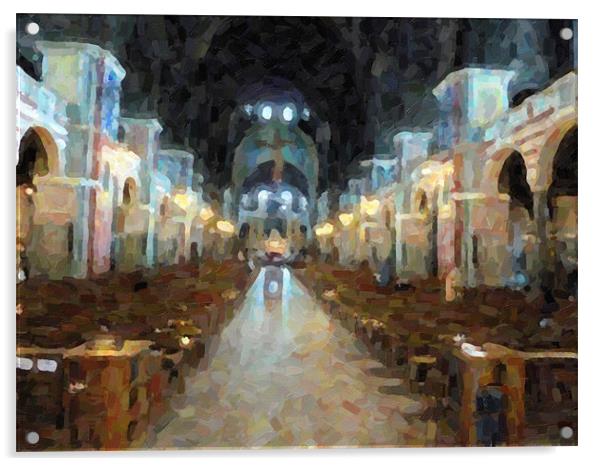 Scotland Cathedral Acrylic by Michael Dorsey