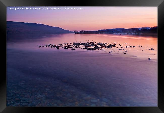 Last light on Coniston Water Framed Print by Catherine Fowler