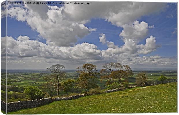 View from The Mendips. Canvas Print by John Morgan