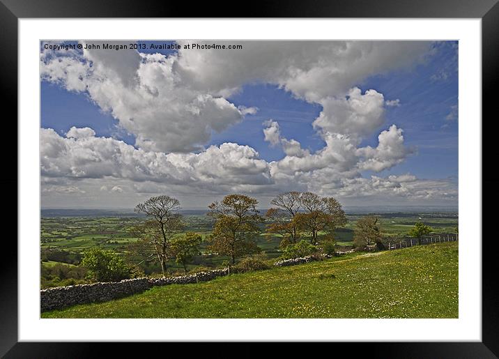 View from The Mendips. Framed Mounted Print by John Morgan