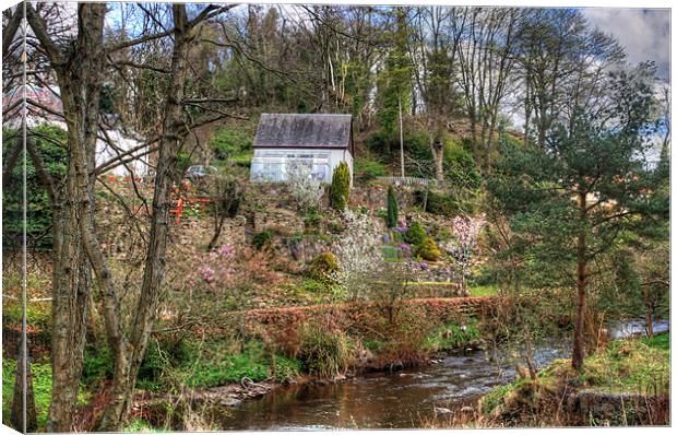 Garden beside the Linhouse Water Canvas Print by Tom Gomez