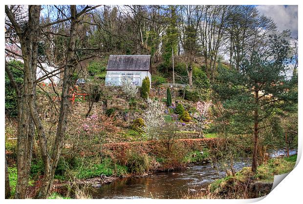 Garden beside the Linhouse Water Print by Tom Gomez