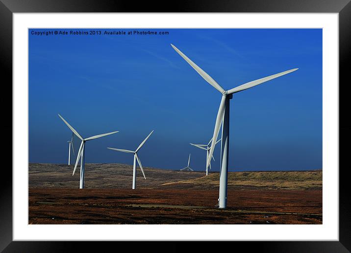 Land Of The Turbine Framed Mounted Print by Ade Robbins