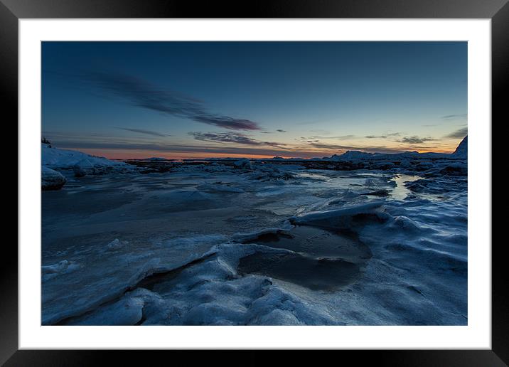 Icy sunset Framed Mounted Print by Thomas Schaeffer