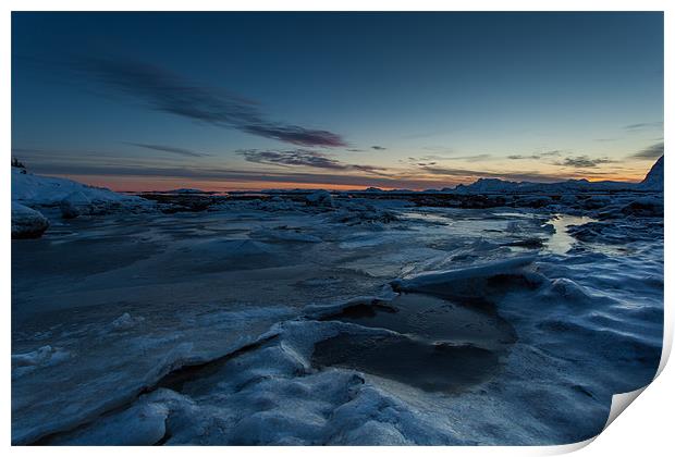 Icy sunset Print by Thomas Schaeffer