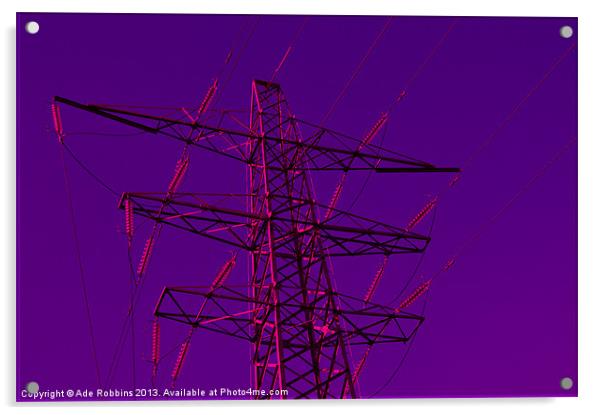 Purple Pylon Acrylic by Ade Robbins