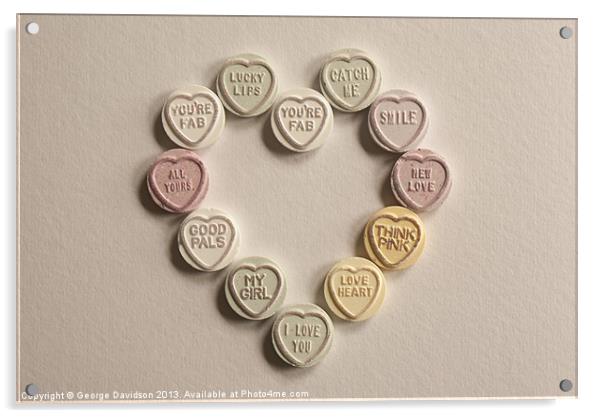 Gotta Love Hearts... Acrylic by George Davidson