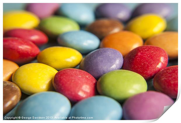 Colourfully Sweet Print by George Davidson