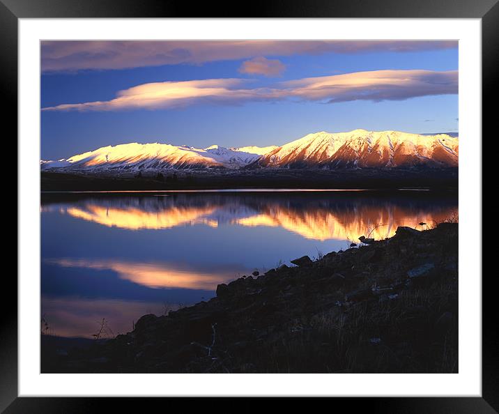 Lake cGregor, NZ Framed Mounted Print by Maggie McCall