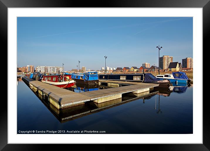 New Islington Marina Framed Mounted Print by Sandra Pledger