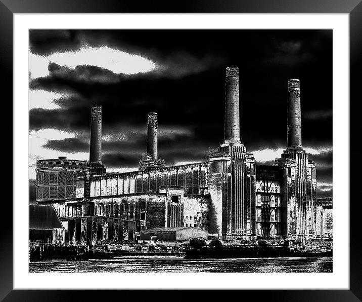 Contemporary Landscapes Battersea Power Station Framed Mounted Print by paolo d sharp