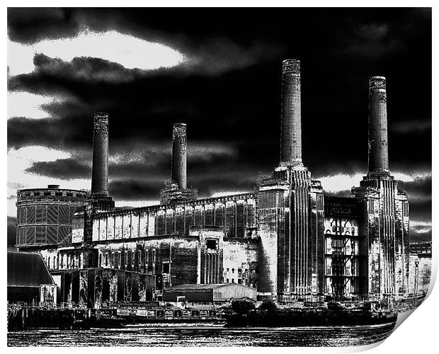 Contemporary Landscapes Battersea Power Station Print by paolo d sharp