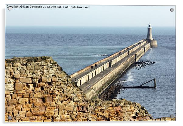 Tynemouth Pier and Lighthouse Acrylic by Dan Davidson