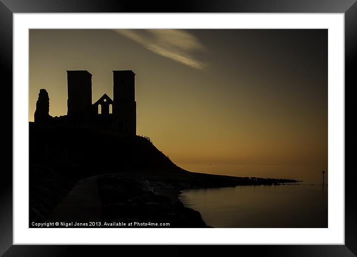 Reculver Sunset Framed Mounted Print by Nigel Jones